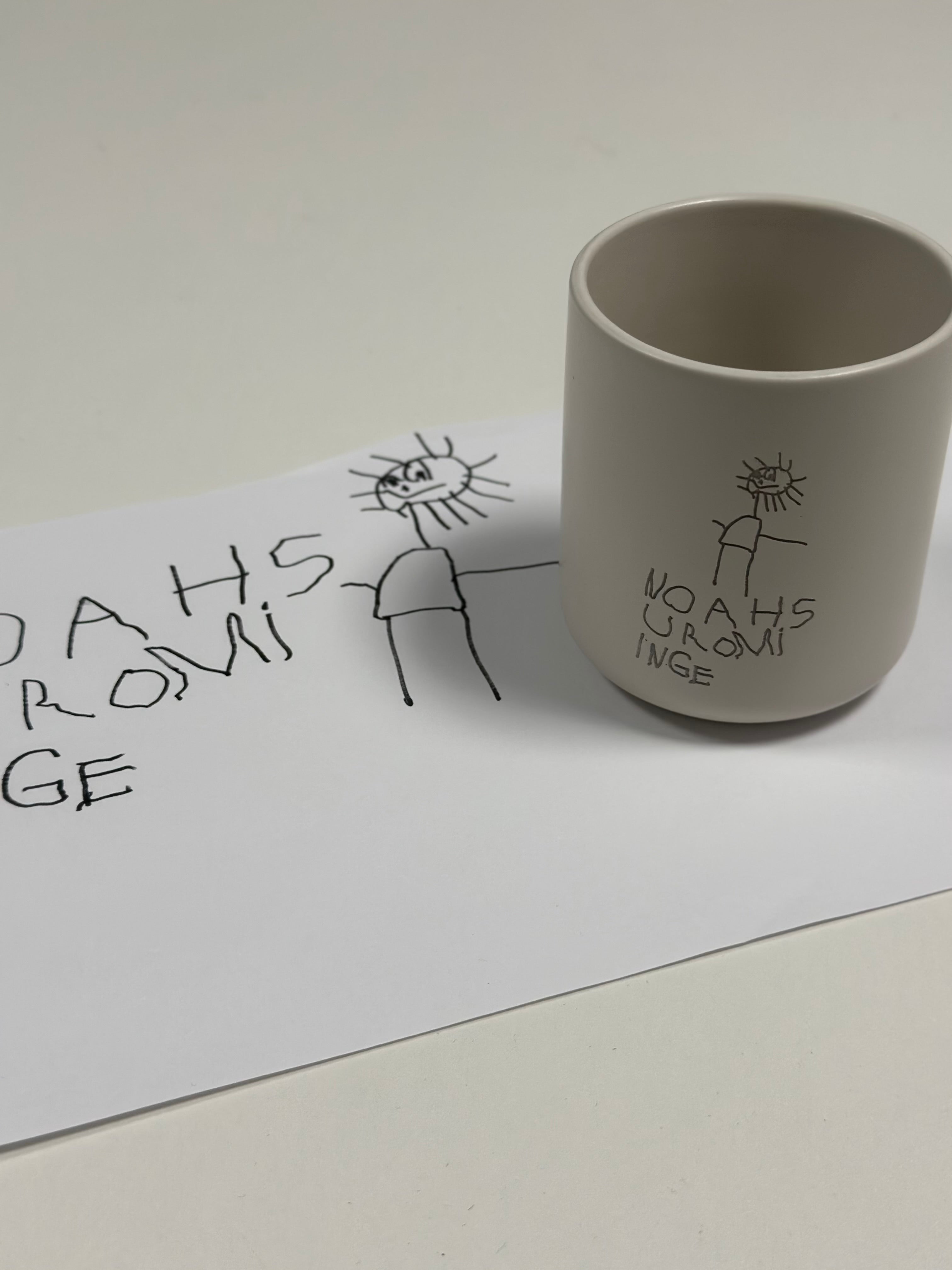 Name eigene Zeichnung individuell Becher graviert Keramiktasse mit Her personalisiert Weihnachtsgeschenk Erzieherin Abschiedsgeschenk