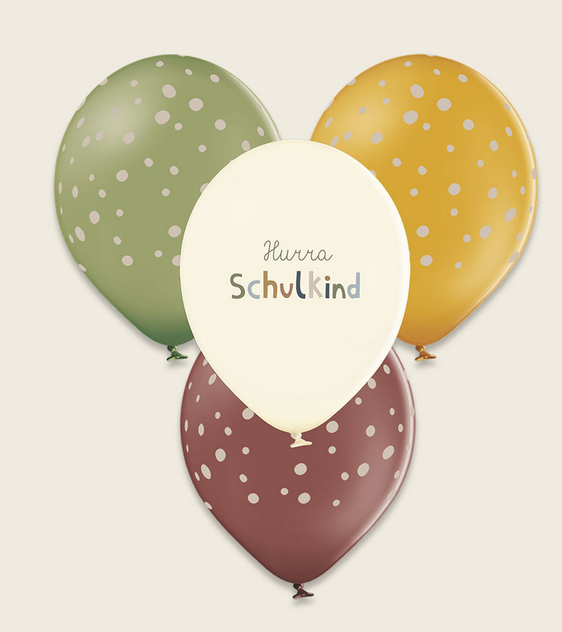 Ballons Schulkind (Serie Nature Kids) aus 100% Naturkautschuk