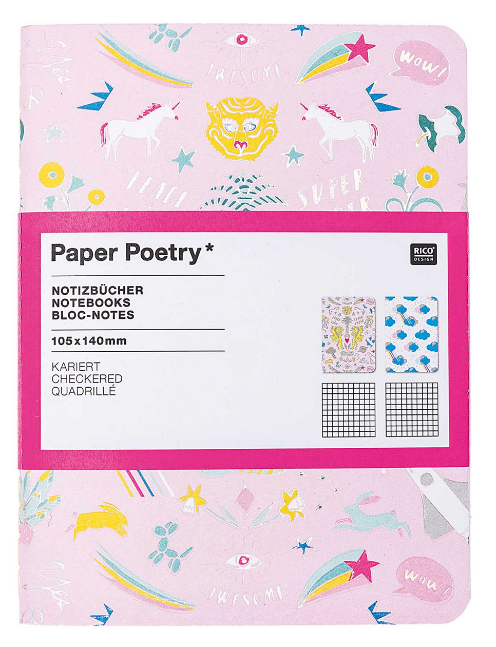 Paper Poetry Notizbücher Wonderland A6 40 Seiten 2 Stück