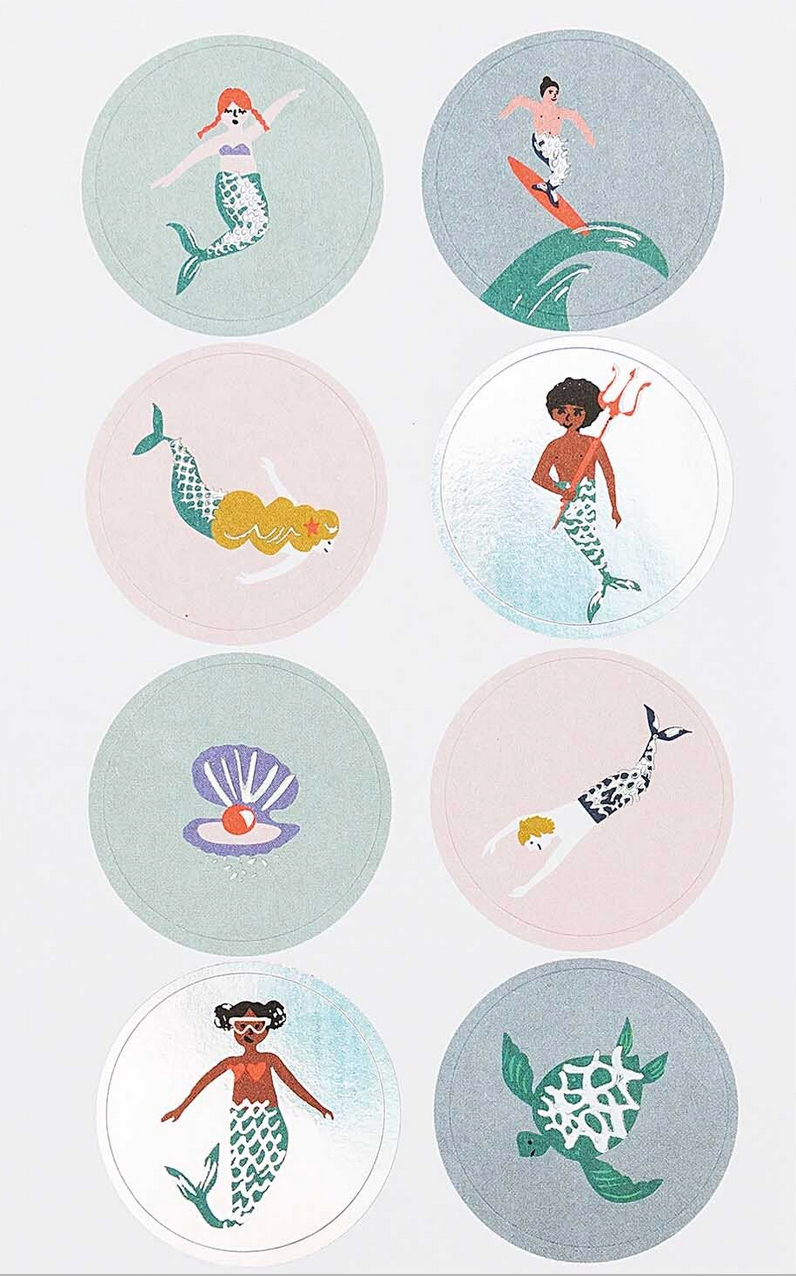 Paper Poetry Sticker Mermaid Meerjungfrauen 70 Stück