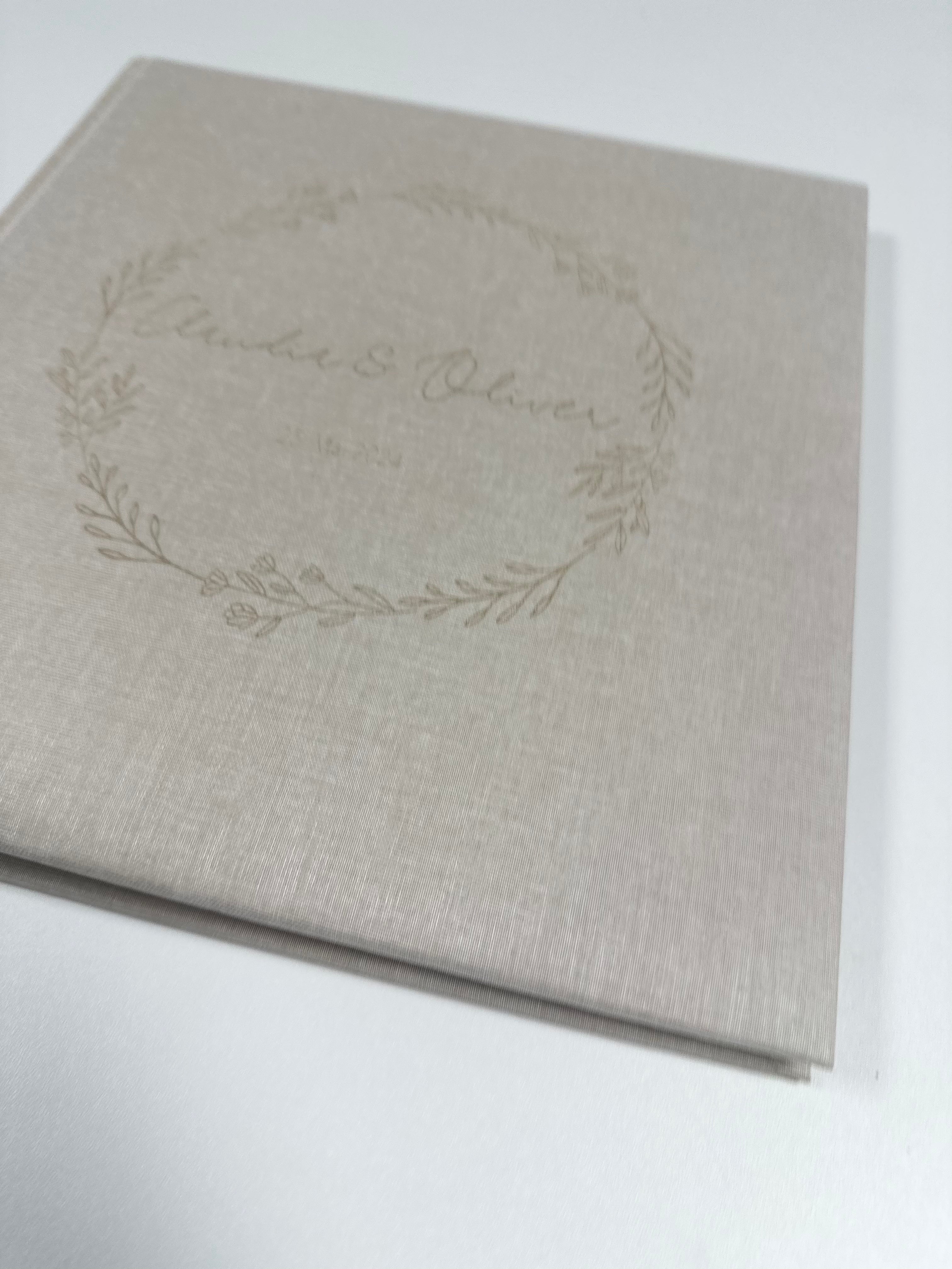 Fotoalbum Erinnerungsalbum Hochzeit Personalisiert | Album Leineneinband Hochzeitsgeschenk