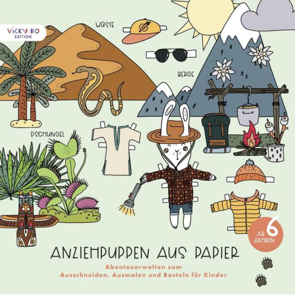 Anziehpuppen aus Papier. Abenteuerwelten zum Ausschneiden, Ausmalen und Basteln