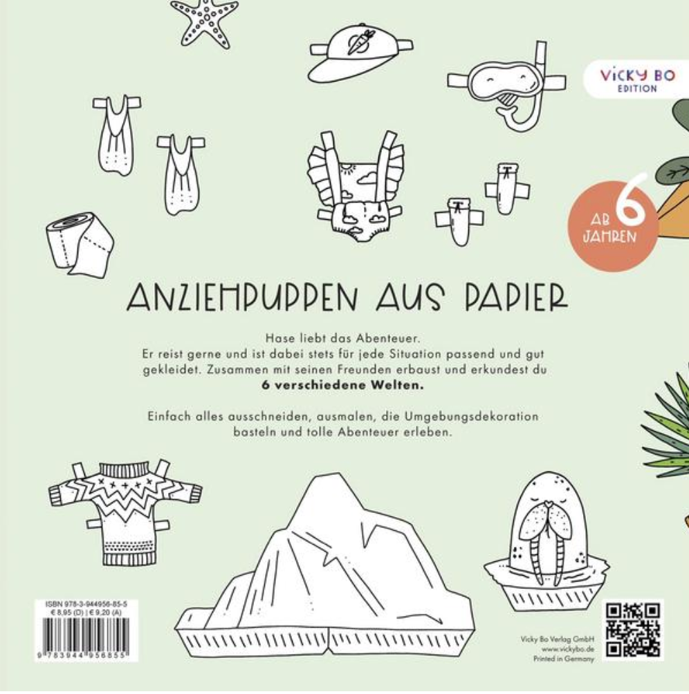 Anziehpuppen aus Papier. Abenteuerwelten zum Ausschneiden, Ausmalen und Basteln